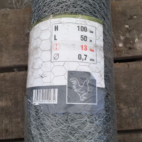 Králičí pletivo Zn 100 cm, oko hexagonální 13 mm - 50m v roli