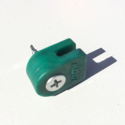 Příchytka napínacího drátu PVC - zelená