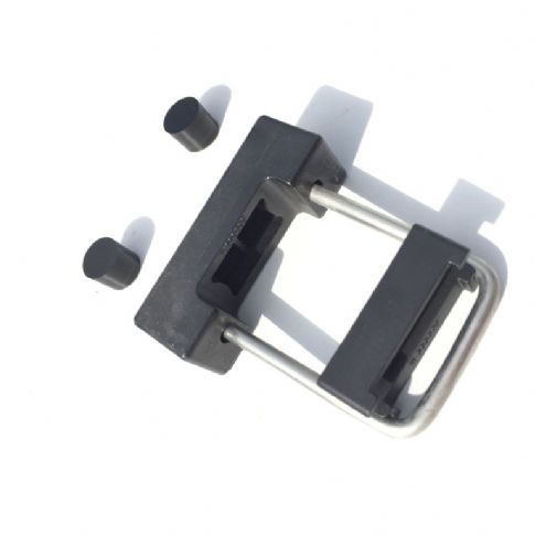 Příchytka pro sloupek bez děr, 60 x 40mm, plast/nerez