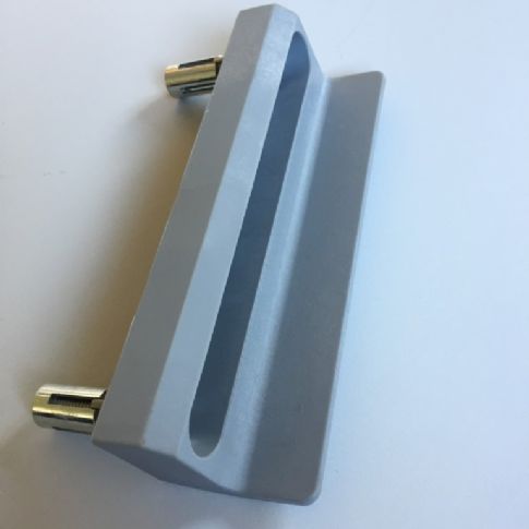 Doraz pro zámek LOCINOX,SMKL šedý 7040 rovný