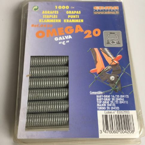Spona Omega - galva - 1000pcs.