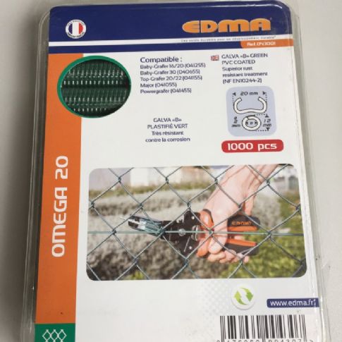 Spona Omega - PVC zelená 1000pcs.