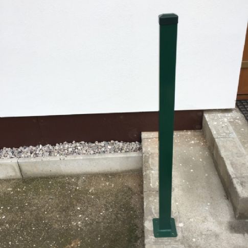 Sloupek Zn,PVC 60x40x2 - 1300 mm, na plotně - zelený