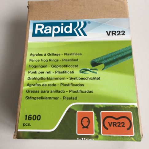 Spona VR22 Rapid 1600pcs.  - PVC zelená